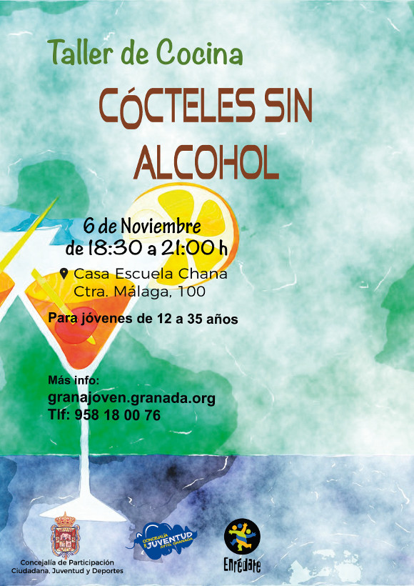 ENREDATE. Taller de Cocina: CCTELES SIN ALCOHOL